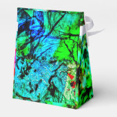 Blue smooth abstract Favor Box,Smooth vibrant art  Geschenkschachtel (Rückseite)