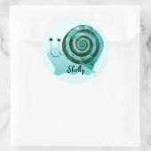 Blue Snail Sticker (Tasche)