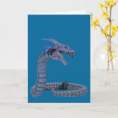 Blue Snake Dragon Karte (Gelbe Blume)