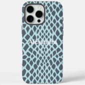 Blue Snake Print Case-Mate iPhone Hülle (Rückseite)