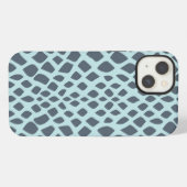 Blue Snake Print iPhone Hülle (Rückseite (Horizontal))