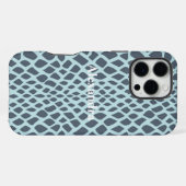 Blue Snake Print iPhone Hülle (Rückseite (Horizontal))