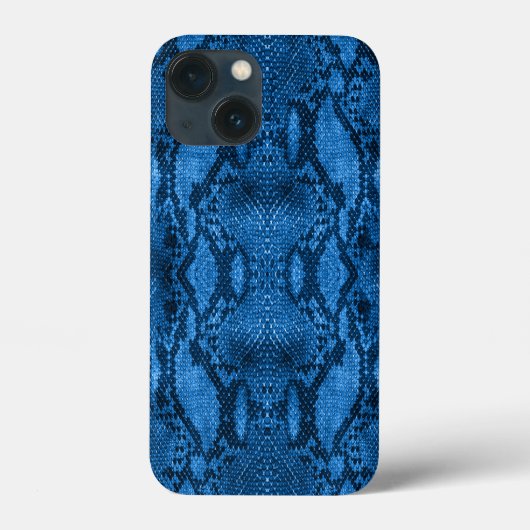 Blue Snake Skin Print Case-Mate iPhone Hülle (Rückseite)