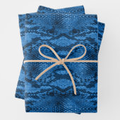 Blue Snake Skin Print Geschenkpapier Set (Beispiel)