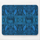 Blue Snake Skin Print Mouse Pad Mousepad (Vorne)