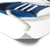 Blue Sneakers Baby Dusche Begrüßungszeichen Plakat (Ecke)