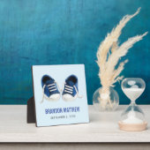 Blue Sneakers Baby Plaque, Baby Shoes Picture Fotoplatte (InSitu)