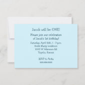 Blue Snips und Snails Geburtstagsparty Einladung (Rückseite)