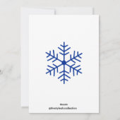 Blue Snow Dancer Holiday Card Feiertagskarte (Rückseite)