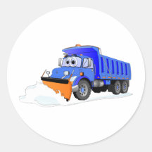 Blue Snow Plow Cartoon Dump Truck