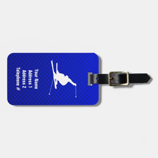 Blue Snow Ski Gepäckanhänger (Vorderseite horizontal)