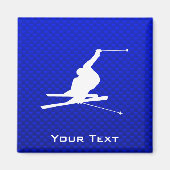 Blue Snow Ski Magnet (Vorne)