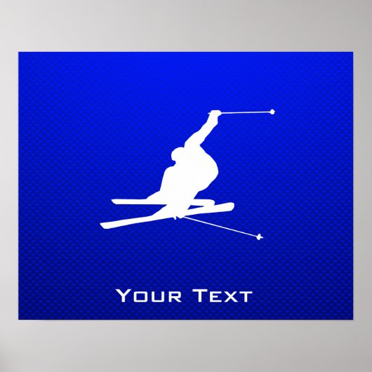 Blue Snow Ski Poster (Vorne)