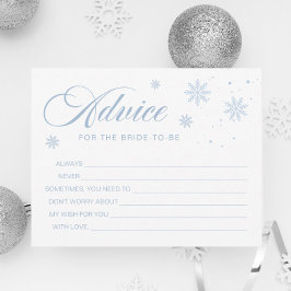 Blue Snow Winter Brautparty Advisor Card Einladung