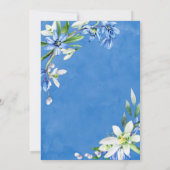 Blue Snowdrops Scilla Spring Floral Wedding Einladung (Rückseite)