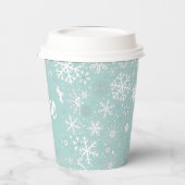 Blue Snowflake 1 Paper Cup Pappbecher (Links)