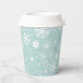 Blue Snowflake 1 Paper Cup Pappbecher (Rückseite)