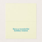 Blue Snowflake 25-Pack-Urlaubskarten (Innenseite Aufgefaltet)