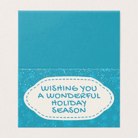 Blue Snowflake 25-Pack-Urlaubskarten (Außenseite Aufgefaltet)