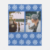 Blue Snowflake 2 Custom Fotos Mutter Fleecedecke (Vorderseite)