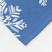 Blue Snowflake 2 Custom Fotos Mutter Fleecedecke (Ecke)
