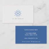 Blue Snowflake AC Business Card Visitenkarte (Vorne/Hinten)