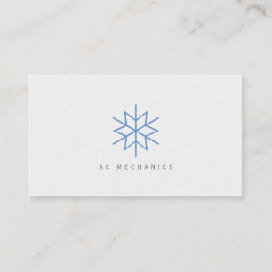 Blue Snowflake AC Business Card Visitenkarte