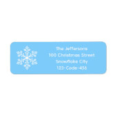 Blue Snowflake Address Labels (Vorne)