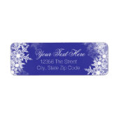 Blue Snowflake Address Labels (Vorne)