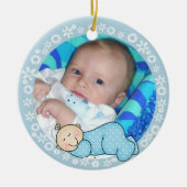 Blue Snowflake Baby 1. Weihnachtsschmuck (Vorne)