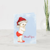 Blue Snowflake Baby Boy Dusche Danke (Vorderseite)