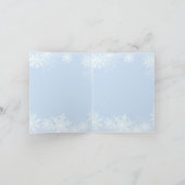 Blue Snowflake Baby Boy Dusche Danke (Innenseite)