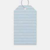 Blue Snowflake Baby Dusche Geschenkanhänger (Rückseite)