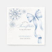 Blue Snowflake Baby Dusche Napkins Serviette (Vorderseite)