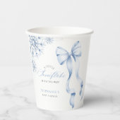 Blue Snowflake Baby Dusche Pappbecher (Vorderseite)