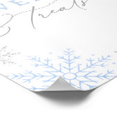 Blue Snowflake Baby Dusche Süßigkeiten und Leckere Poster (Ecke)