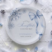 Blue Snowflake Baby Duschpapier Teller