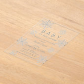 Blue Snowflake Baby seine kalte Außendusche Acryleinladungen (Ablage )