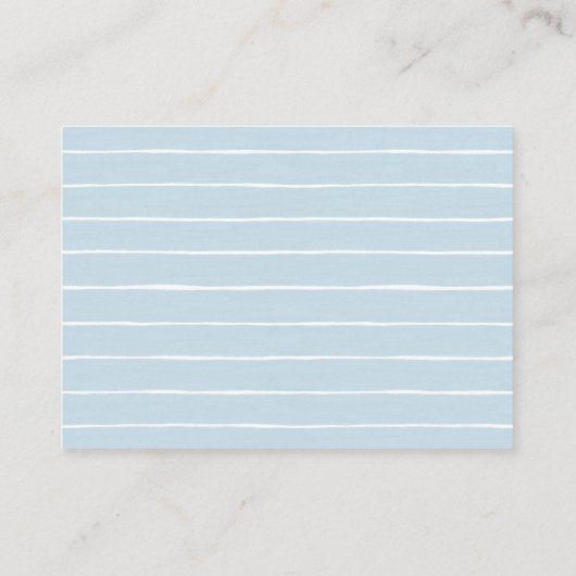 Blue Snowflake Baby Showbücher für Baby Begleitkarte (Rückseite)