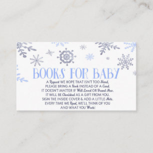 Blue Snowflake Baby Showbücher für Babykarte Visitenkarte