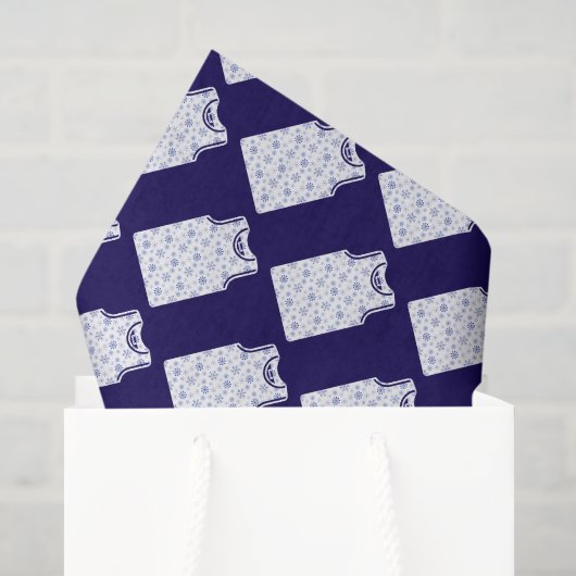 Blue Snowflake Basketball Jersey Seidenpapier (Geschenktüte)