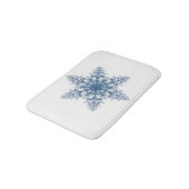 Blue Snowflake Bath Mat Badematte (Schrägansicht)