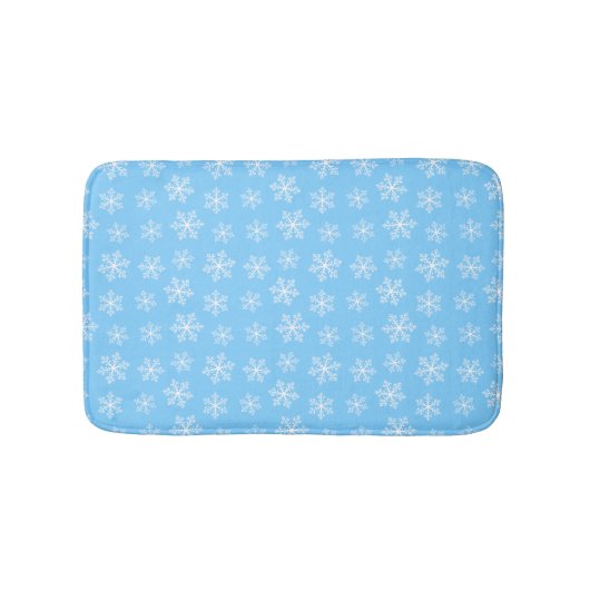 Blue Snowflake Bath Mat Badematte (Vorderseite)
