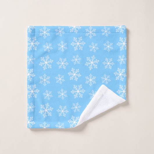 Blue Snowflake Bath Set (Waschlappen)