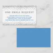 Blue Snowflake Book Request Cards Begleitkarte (Vorne/Hinten)