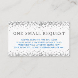 Blue Snowflake Book Request Cards Begleitkarte