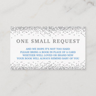 Blue Snowflake Book Request Cards Begleitkarte