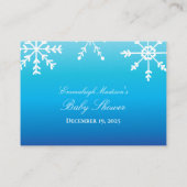 Blue Snowflake Books for Baby Showgame Begleitkarte (Rückseite)