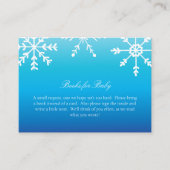 Blue Snowflake Books for Baby Showgame Begleitkarte (Vorderseite)