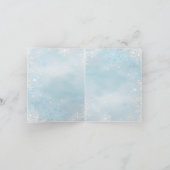 Blue Snowflake Boy Baby Dusche Danke (Innenseite)